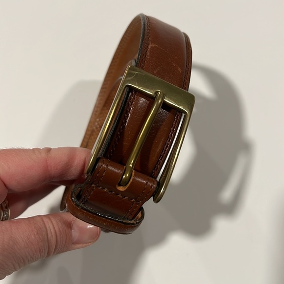 Vintage Other - Vintage Italian leather belt - 40, brass hardware